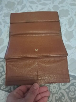 Cartera Bvlgari Marrón y Dorada