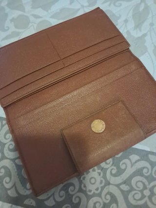 Cartera Bvlgari Marrón y Dorada
