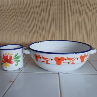 Set de Recipientes de Esmalte Vintage