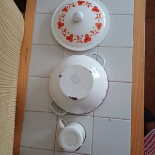 Set de Recipientes de Esmalte Vintage