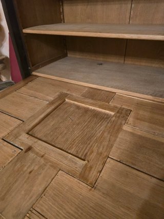 Bargueño antiguo madera y tela