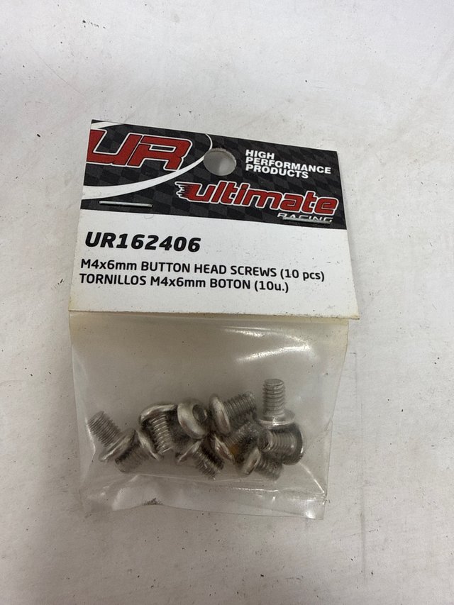 Tornillos Ultimate Racing M4x6mm (10 unidades)