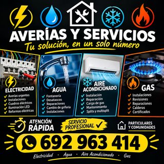 Servicios de Electricidad, Agua, Gas y Aire Acondi
