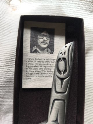 Abrecartas de Peltre Arte Indígena Haida