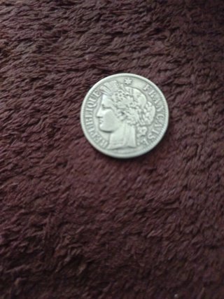 Moneda 2 Francos Francia 1887 de Plata
