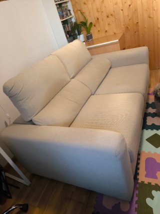 Sofá de 3 plazas beige