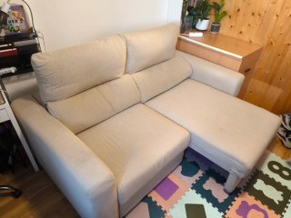 Sofá de 3 plazas beige