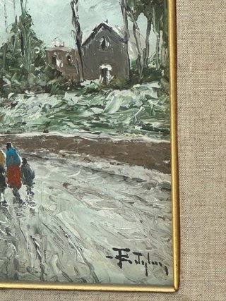 Quadro antico olio su tela