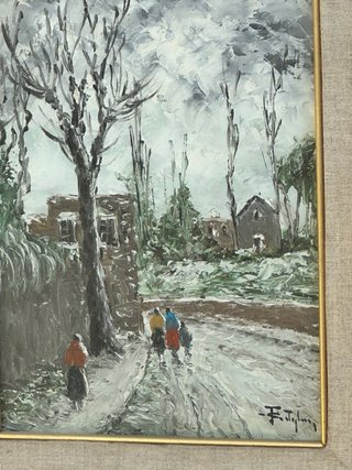 Quadro antico olio su tela