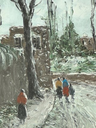 Quadro antico olio su tela