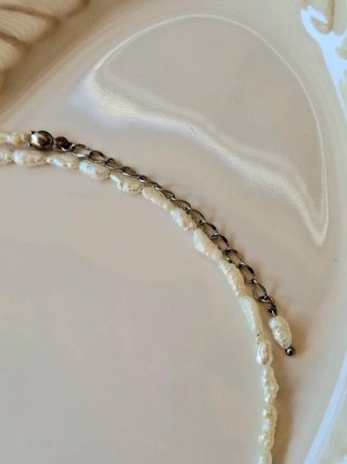 Collana girocollo di perle fiume naturali
