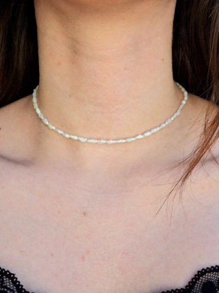 Collana girocollo di perle fiume naturali