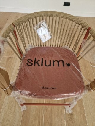 Taburete Sklum Terracota con defectos.