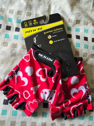 Guantes Ciclismo Mitical Corazones Niña Talla 10