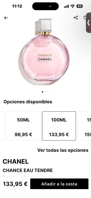 Chanel Chance Eau Tendre Eau de Toilette 100 ml