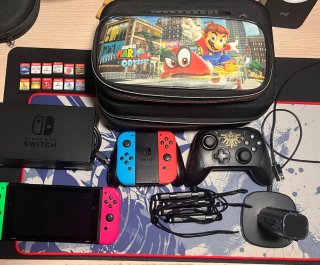 Nintendo Switch con accesorios y juegos