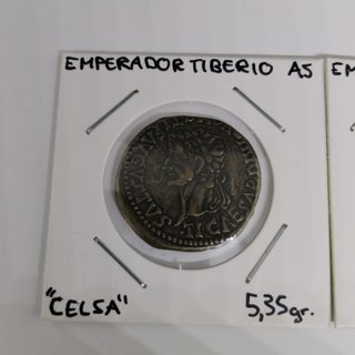 2 MONEDAS ROMANAS EMPERADOR TIBERIO REPRODUCCIONES