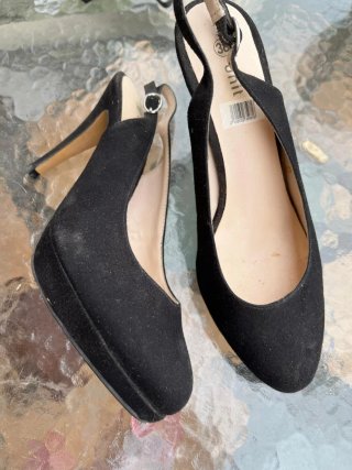 Zapatos de Tacón con Plataforma Negros Talla 38