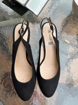 Zapatos de Tacón con Plataforma Negros Talla 38