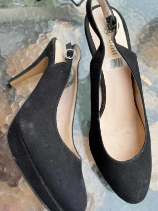 Zapatos de Tacón con Plataforma Negros Talla 38