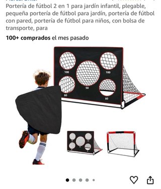 Portería Fútbol Infantil 2 en 1 + Diana y Bolsa.