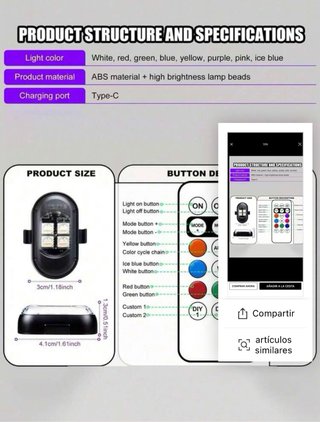 Luces LED RGB para Moto con Mando