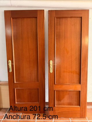 2 Puertas de Madera Roble Oscuro