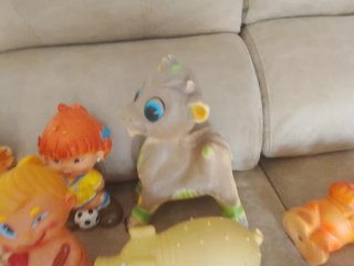 muñecos antiguos de goma