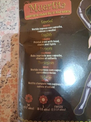 Disfraz Muertita Día de los Muertos