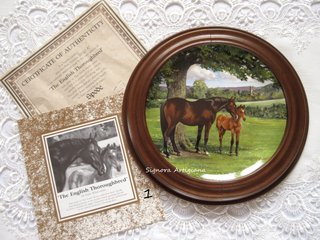 Piatto Cavalli N1. Porcellana Spode Bradex.