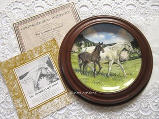 Piatto Cavalli N2. Porcellana Spode Bradex.