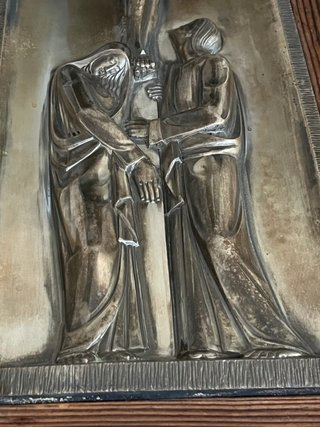 Cuadro Antiguo en Relieve - Crucifixión