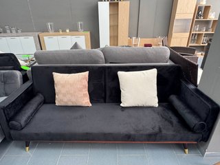 Sofá Cama Negro Terciopelo