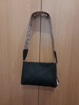 Bolso Desigual Negro con 2 Cinchas