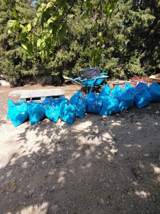 Sacos cáscara de almendra