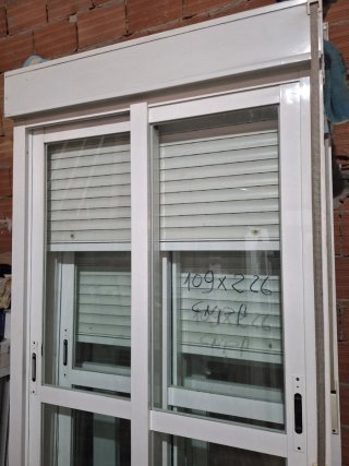 2 Balconeras 109x226cm Cristal Normal