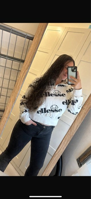 Sudadera Ellesse Mujer Talla 40 / M Cropped Blanca