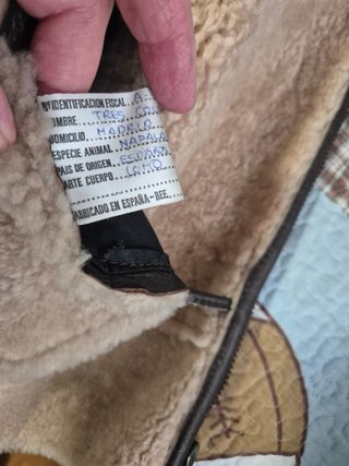 Chaqueta Aviador Piel Borrego Talla 54-XL Marrón
