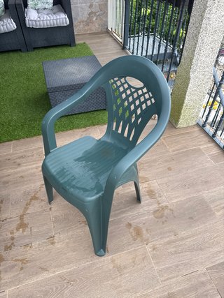 Mesa de Exterior con 2 Sillas Verde