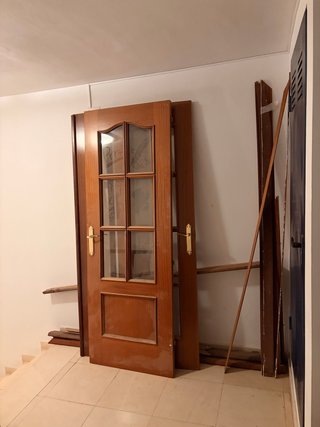 Puertas de madera con cristal