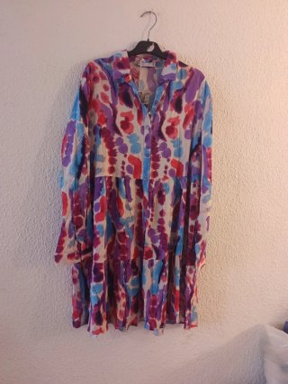 Vestido camisero estampado