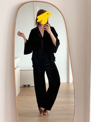 Conjunto de terciopelo Negro