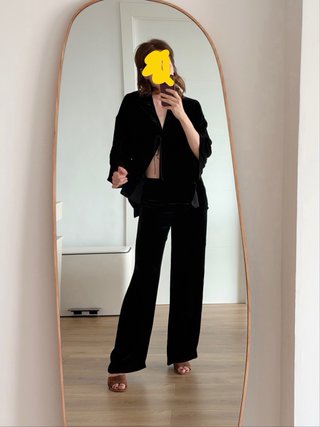 Conjunto de terciopelo Negro