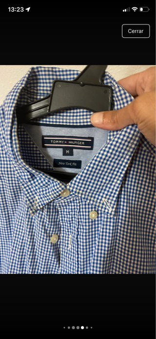 Camisa Tommy Hilfiger Cuadros Azul Talla M