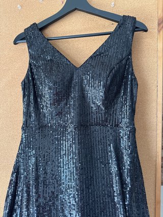 Vestido de Fiesta Negro con Lentejuelas