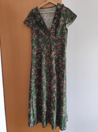 Vestido verde floral