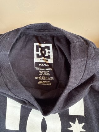 Camiseta Manga Larga Negra Talla 14