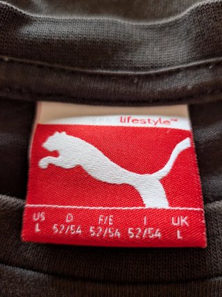 Camiseta Vintage Puma Negra Talla L