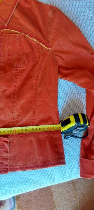 Chaqueta Tejana Roja Mango