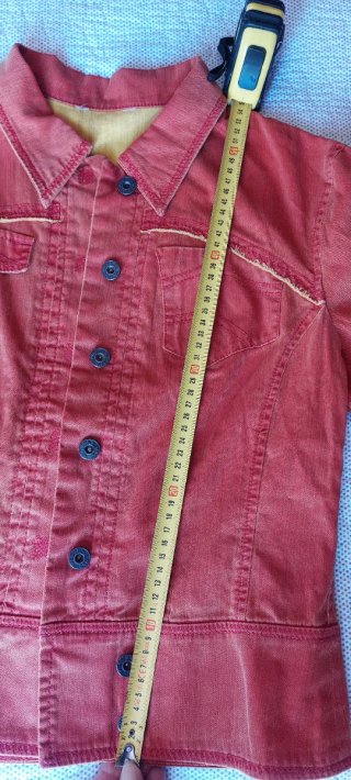 Chaqueta Tejana Roja Mango